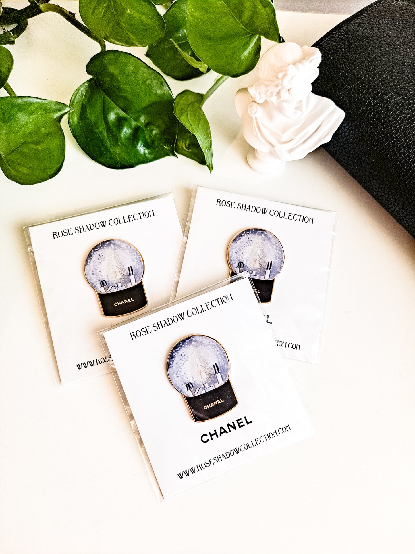 Chanel Christmas Globe Magnetic Pin