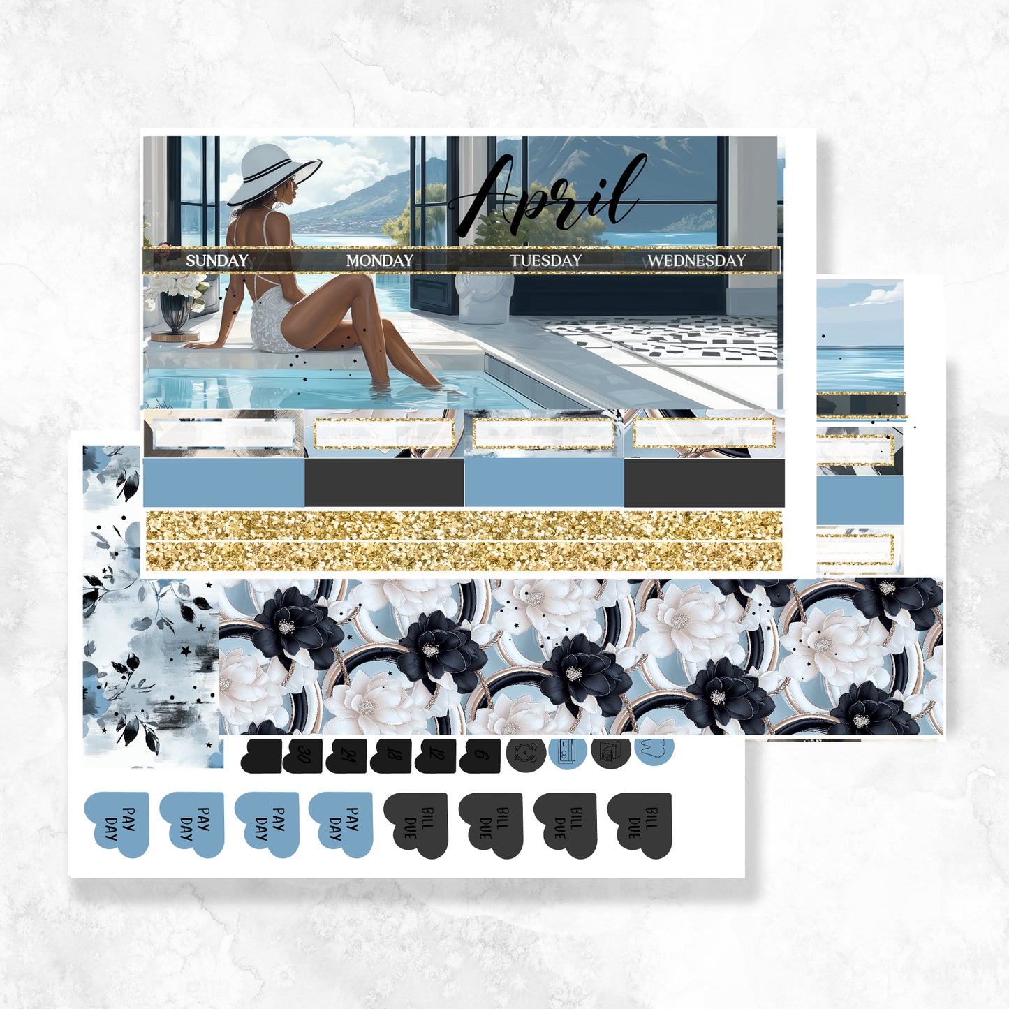 April 2025 Monthly A5 Wide Standard Planner Insert