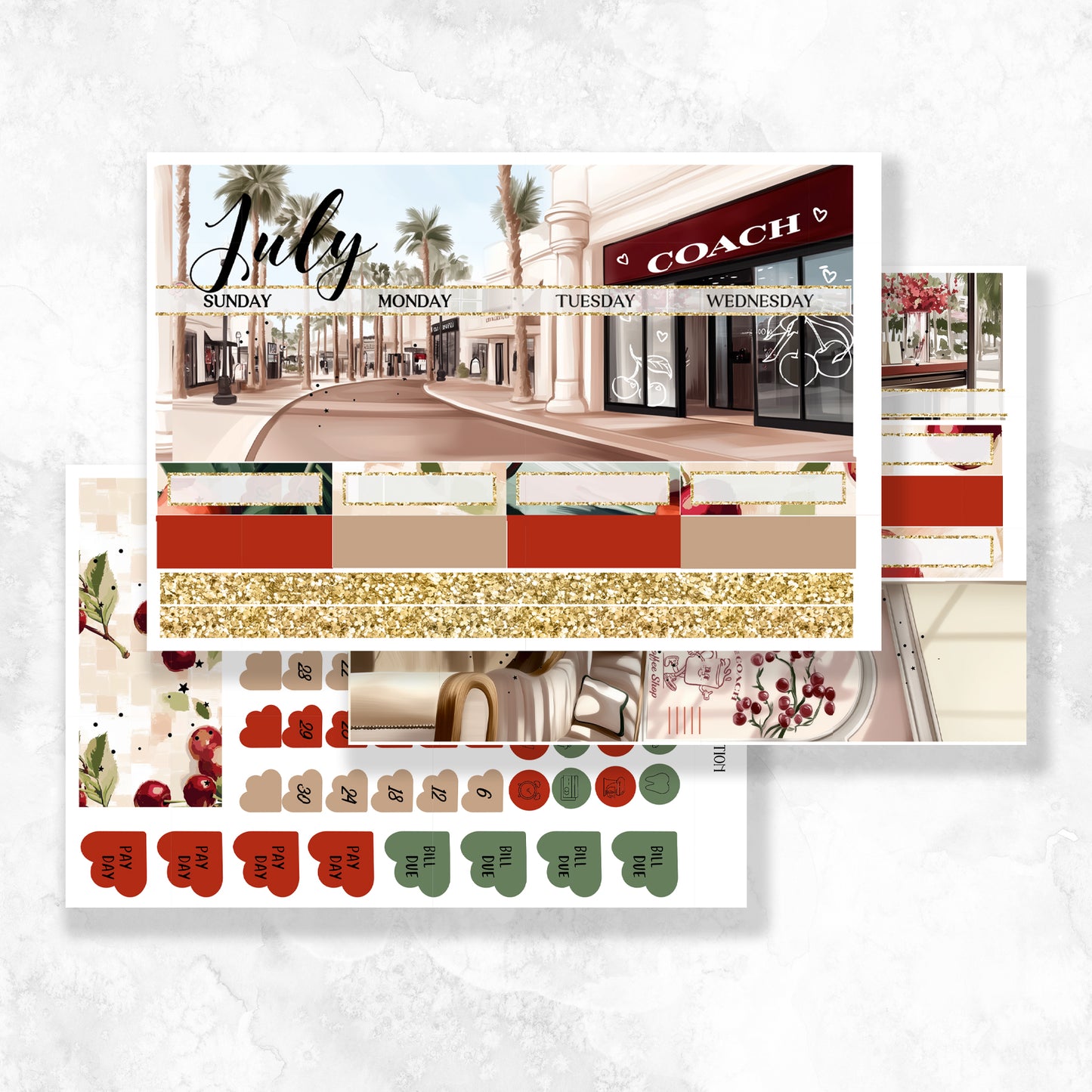 July 2025 Monthly A5 Wide Standard Planner Insert