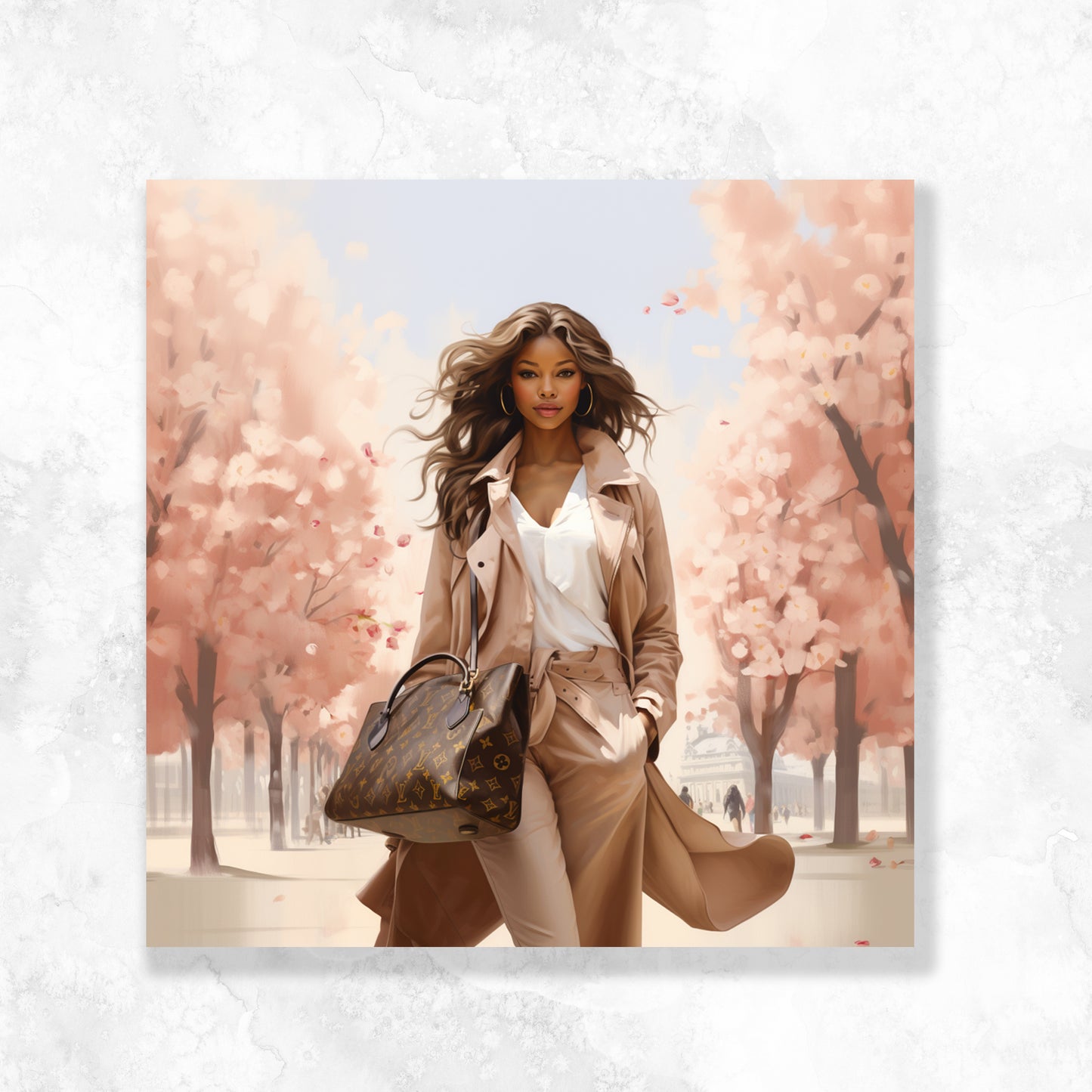 LV Black Girl 2 LV Cherry Blossom Dashboard