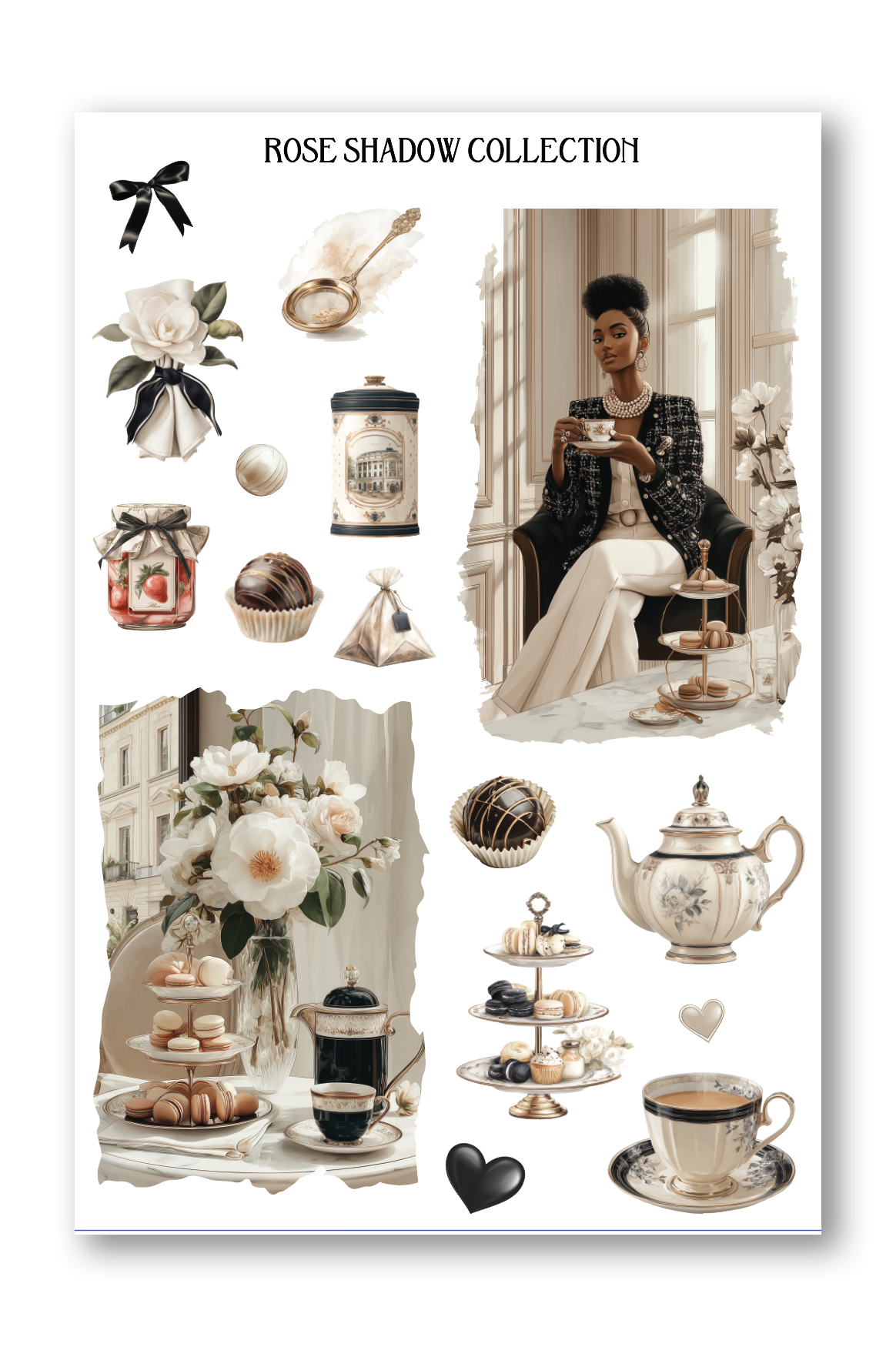 Tea Camelia Boulevard Journaling sheet
