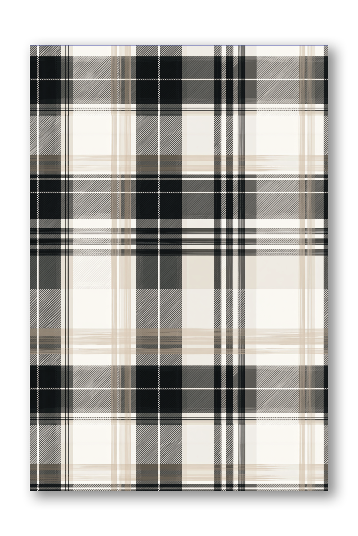 Plaid Washi Pattern Camelia Boulevard Collection Journaling sheet