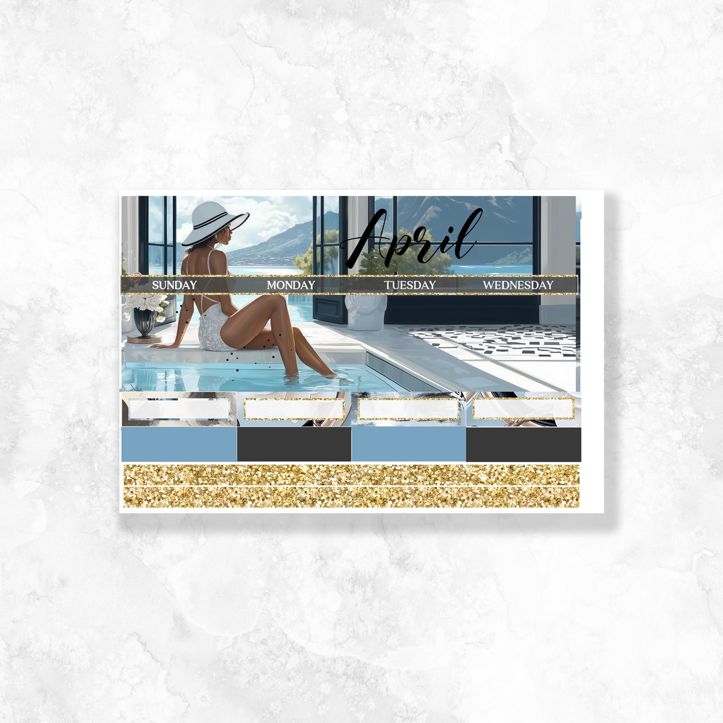 April 2025 Monthly A5 Wide Standard Planner Insert