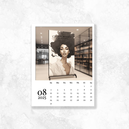 Aug Calendar Dashboard (Gold Foil Only) 2025