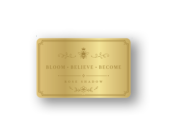 Bloom Believe Become Metal washi Card Golden Era Collection