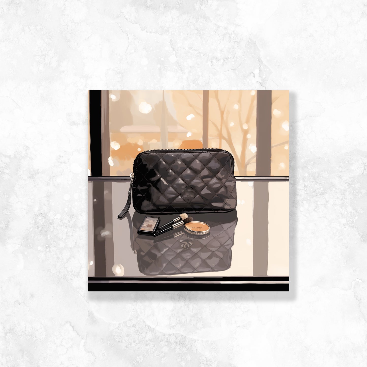 Chanel makeup pouch dashboard