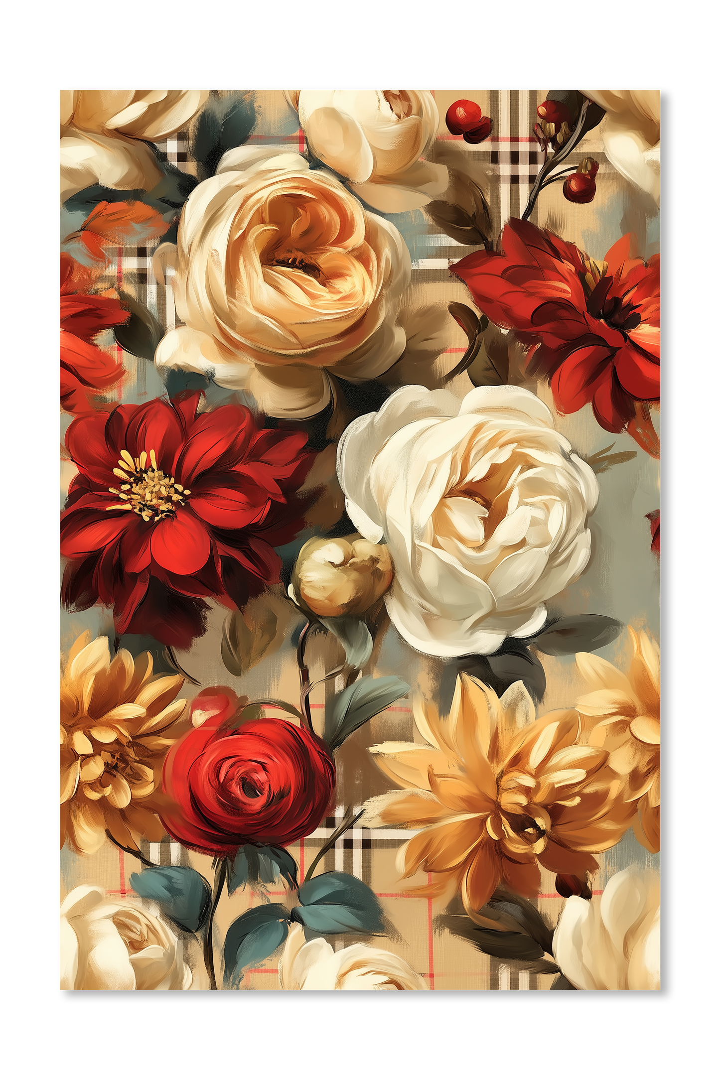 Floral Pattern BearBerry Dashboard Stickerbook VOL 52