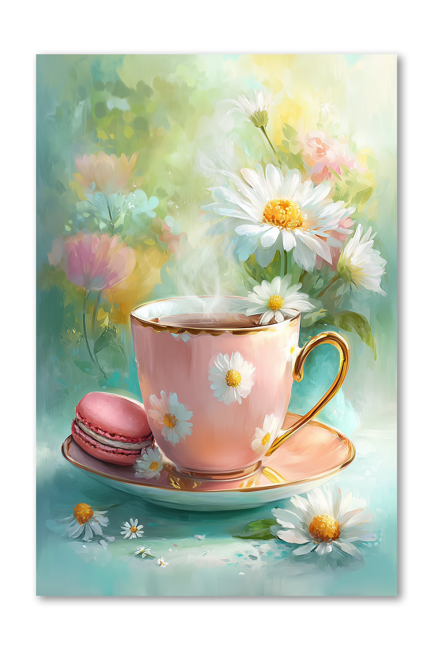 Coffee Cup Scene Dashboard Daisy Collection
