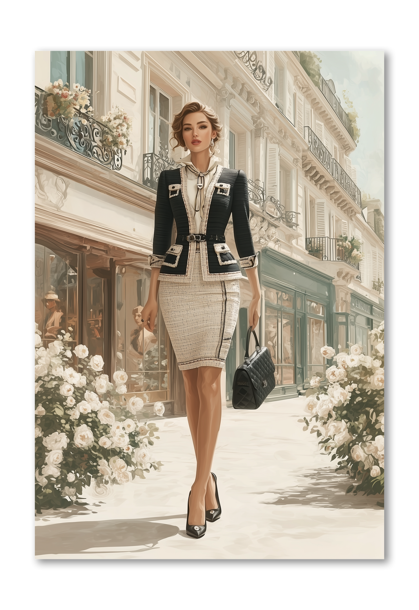 White Fashion Girl Dashboard Camelia Boulevard Collection