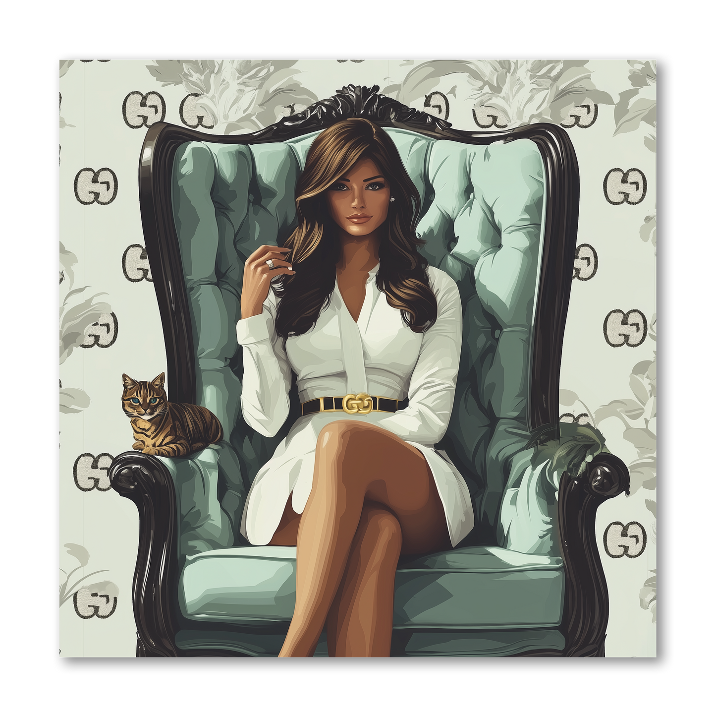 White Fashion Girl Dashboard Stickerbook VOL 43