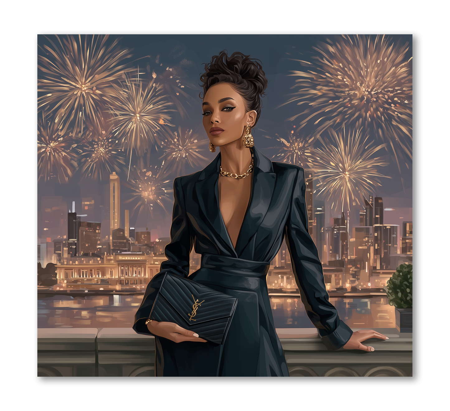 Black Fashion Girl Paris after Dark Dashboard Stickerbook VOL 55