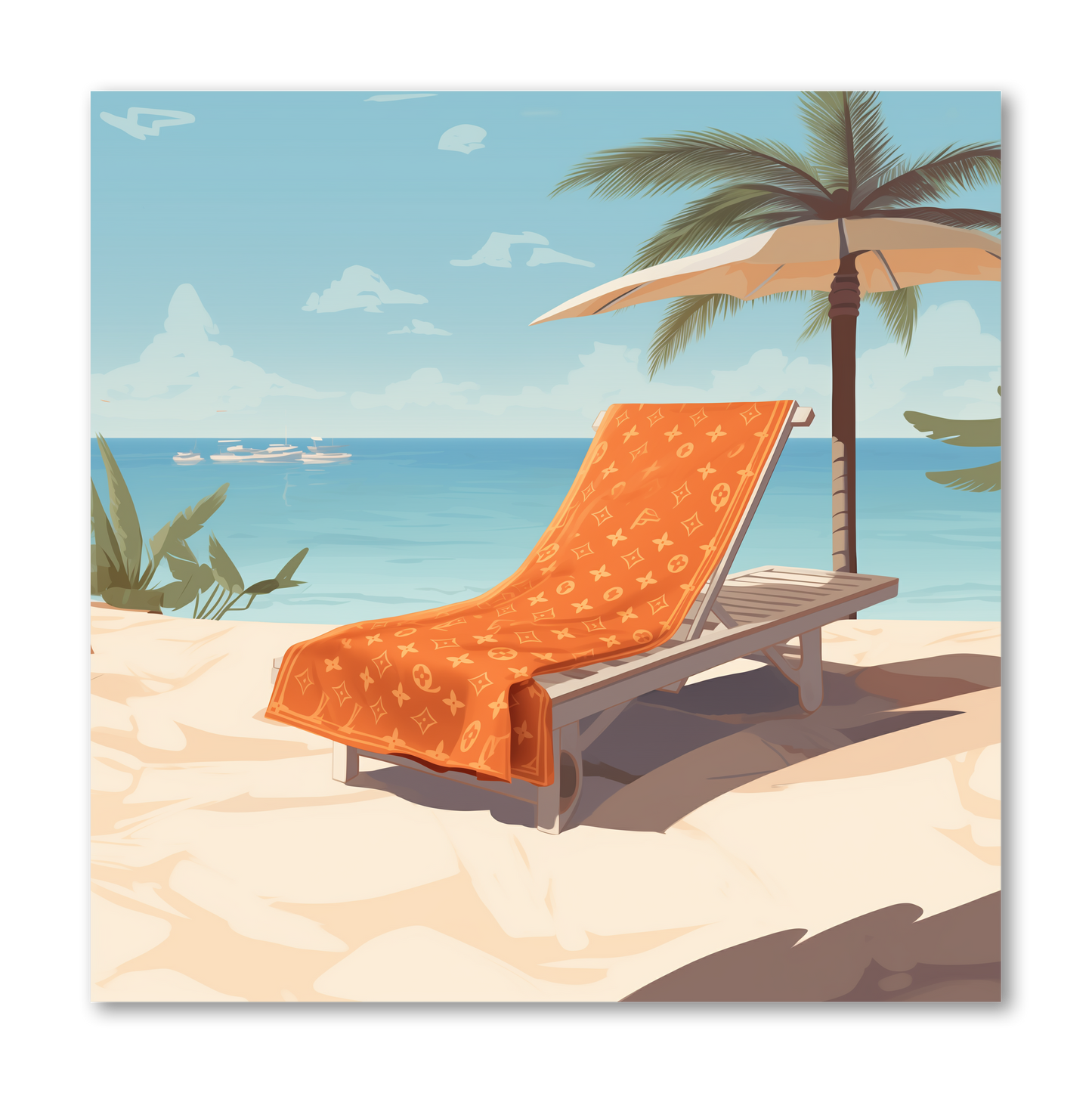 Beach Towel Dashboard Fashion Sticker Book VOL 26