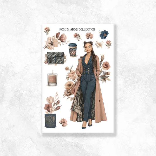 Black Fashion Girl suite Journaling Sheets VOL 51