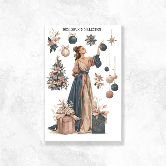 Black Fashion Girl Ornaments Journaling Sheets VOL 51