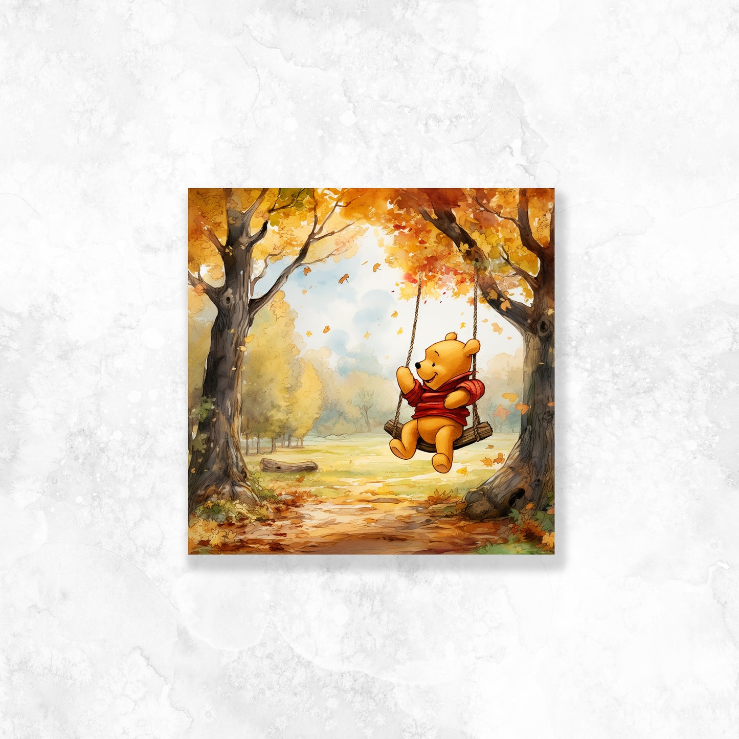 Winnie on swing with friends dashboard