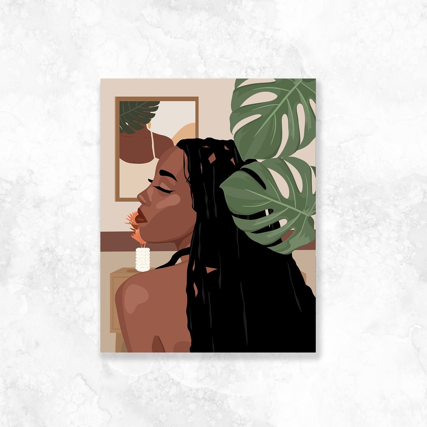 Black Queen Monstera Scene