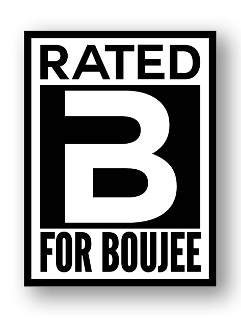 Rated B for Boujee Golf Foil Decal Sticker