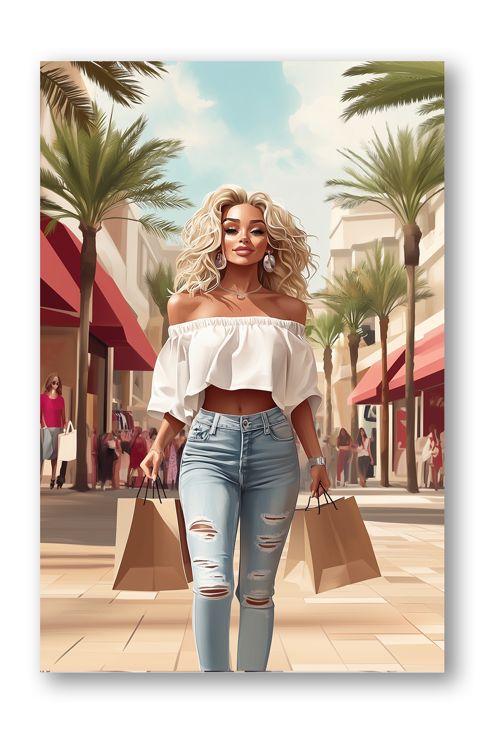 White Fashion Girl Dashboard Stickerbook VOL 44