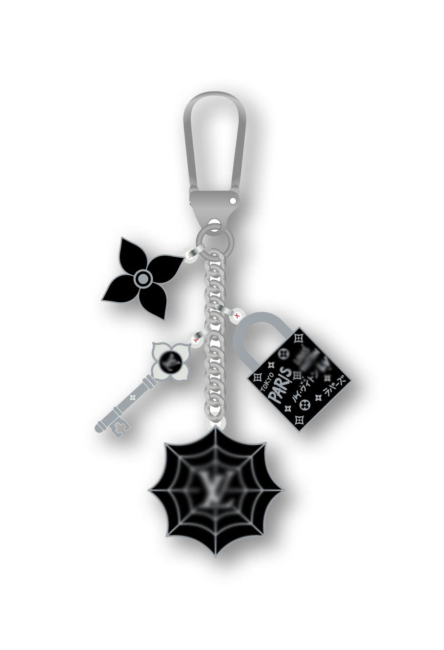 Midnight Graffiti Keychain Charm Set