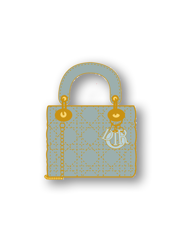 Lady D Bag Enamel Pin