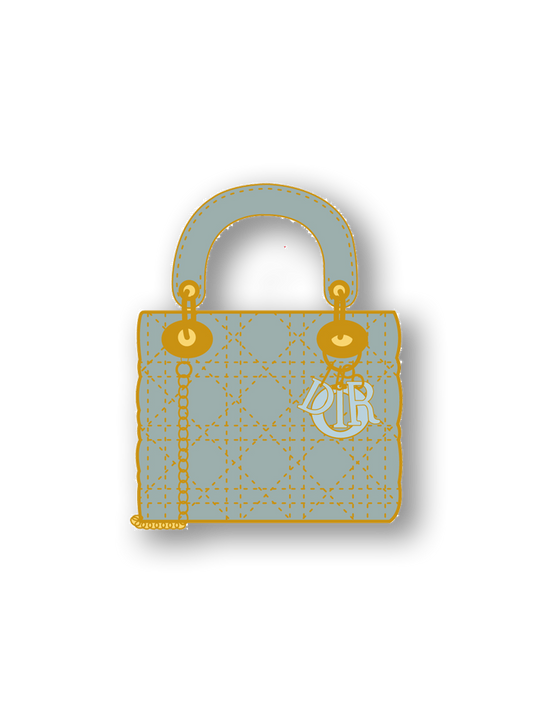 Lady D Bag Enamel Pin