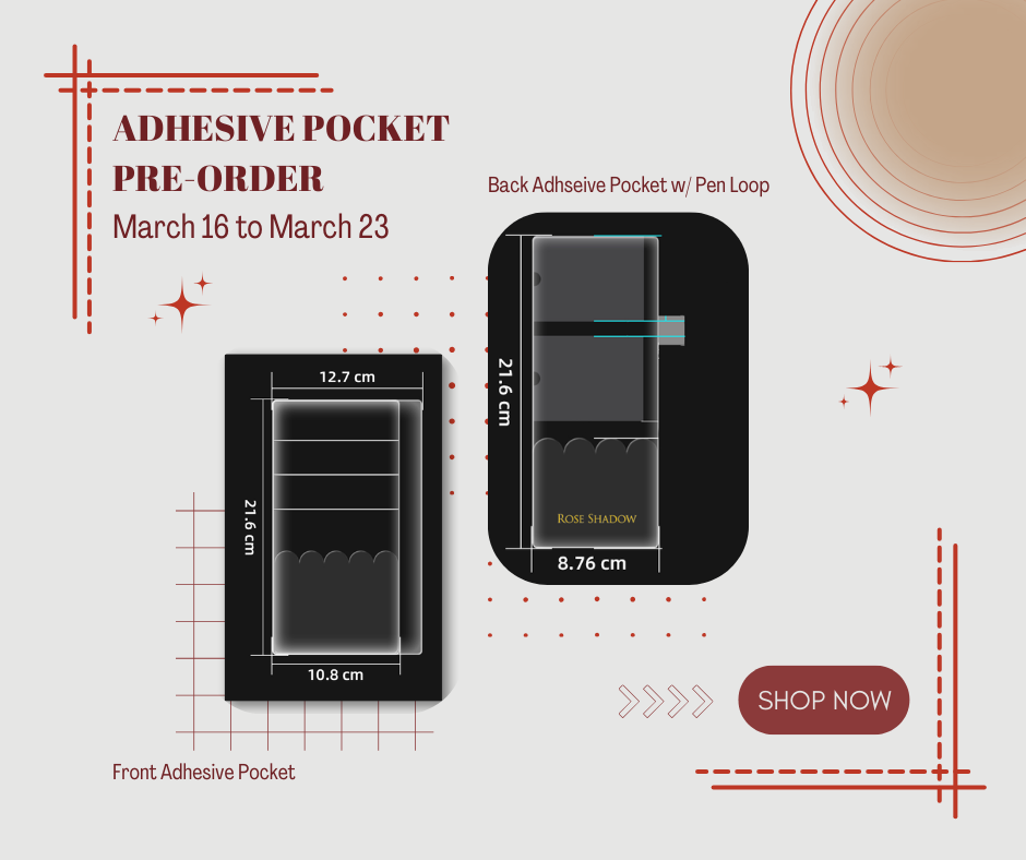 Adhesive Pockets PRE-ORDER PLEASE READ BEFORE YOU PURCHASE