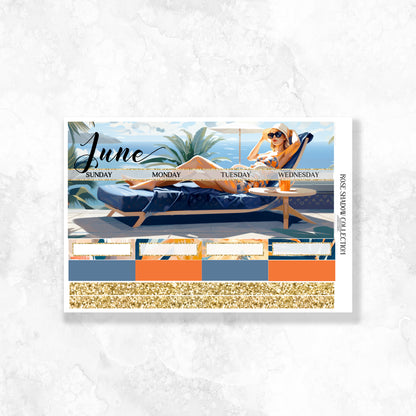 June Monthly A5 Wide Standard Planner Insert