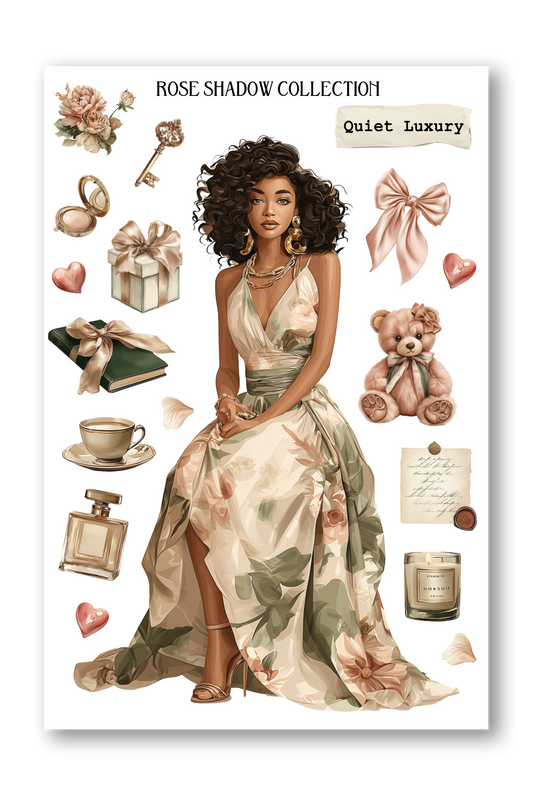 Black Fashion Girl Sheet Quiet Luxury Journaling sheet