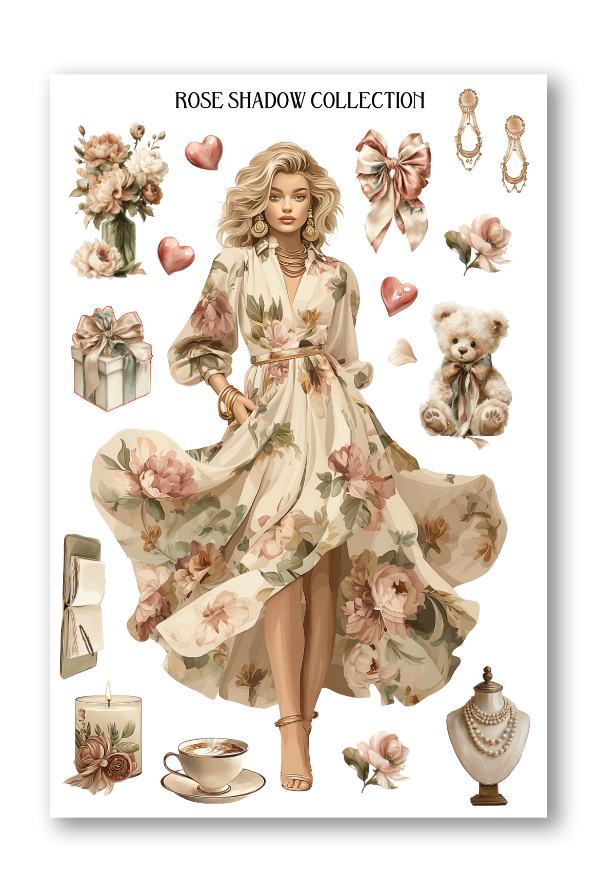 White Fashion Girl Sheet Quiet Luxury Journaling sheet