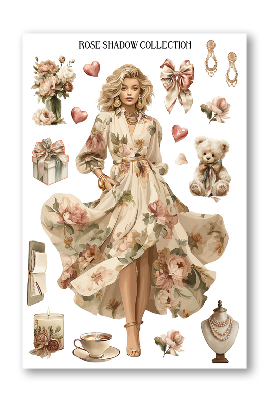 White Fashion Girl Sheet Quiet Luxury Journaling sheet