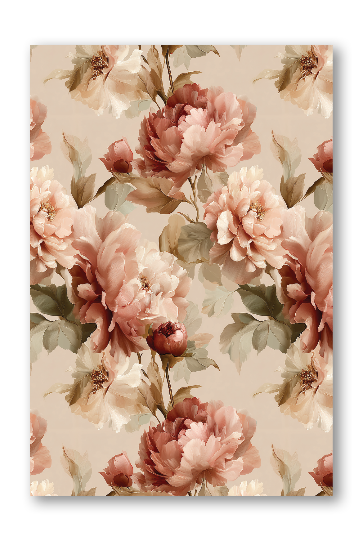 Floral Washi Pattern Quiet Luxury Collection Journaling sheet