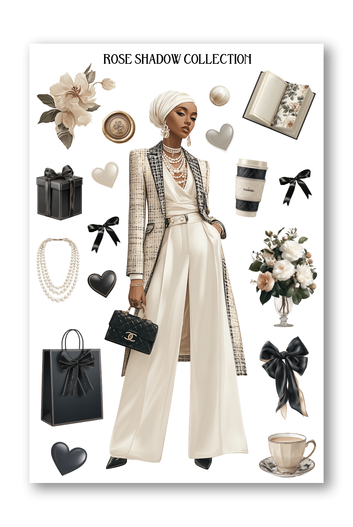 Hjabi Fashion Girl Camelia Boulevard Journaling sheet