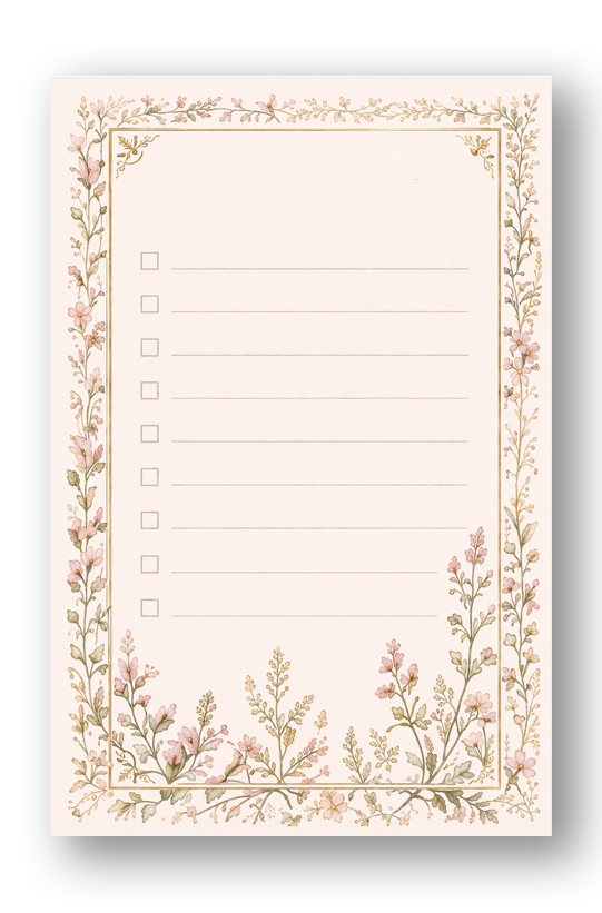Golden Era 3.5x5 Checklist Notepad  LIMIT 2 PER HOUSEHOLD!