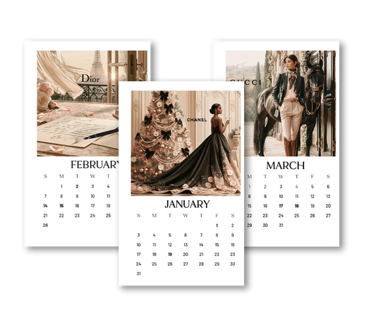 2027 Calendar Dashboards (Gold Foil Only) choose your size 12 MONTH BUNDLE