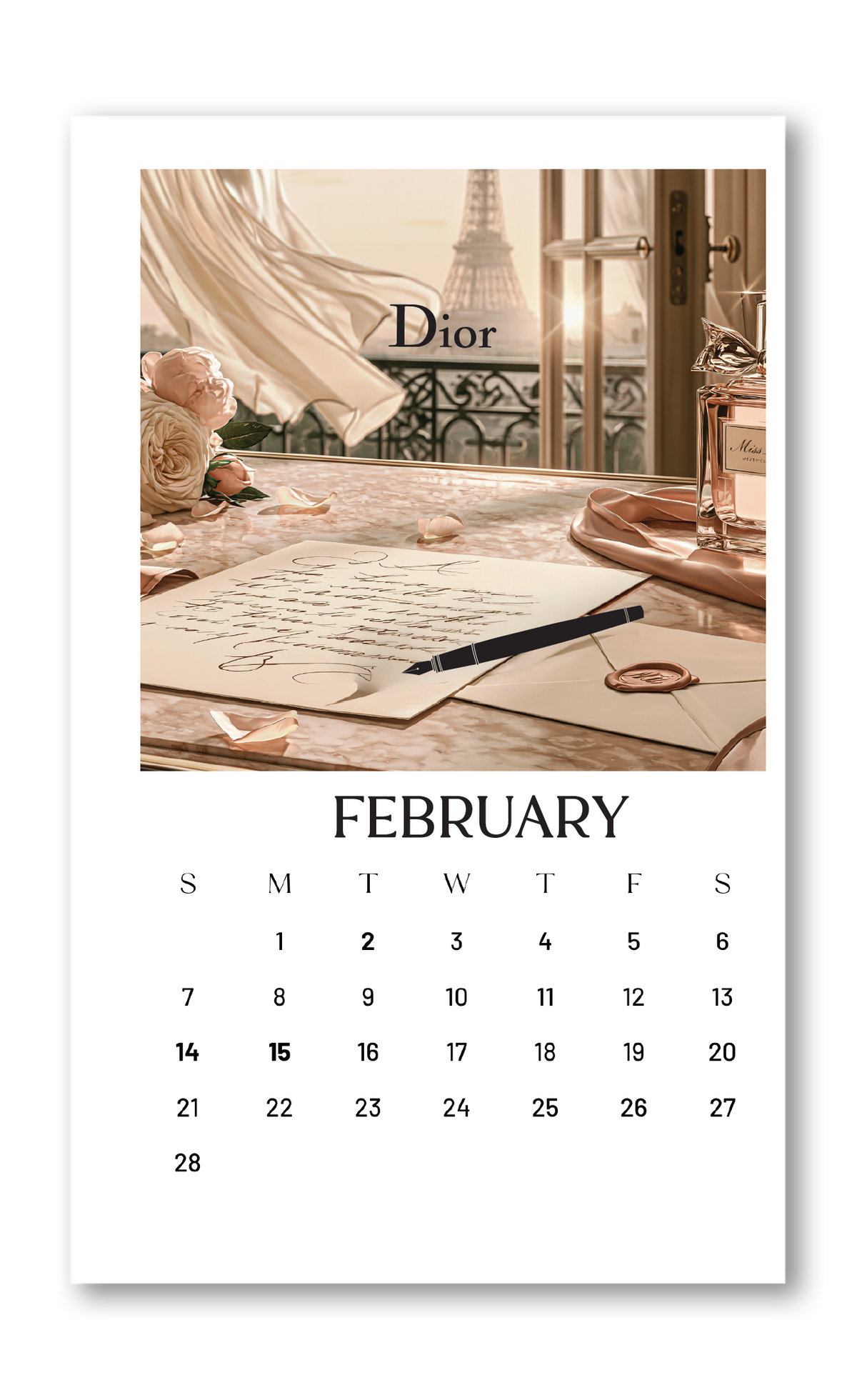 2027 Calendar Dashboards (Gold Foil Only) choose your size 12 MONTH BUNDLE