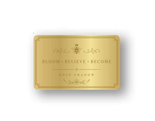 Bloom Believe Become Metal washi Card Golden Era Collection