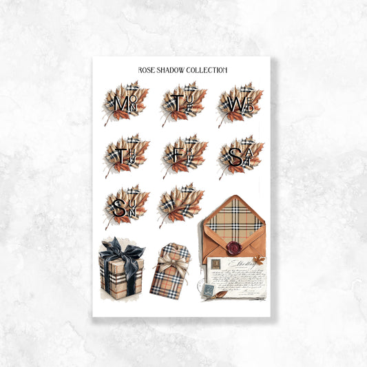 days of the week Sheet BearBurry Collection Journaling sheet