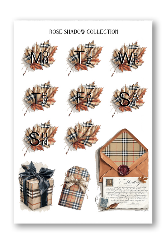 days of the week Sheet BearBurry Collection Journaling sheet