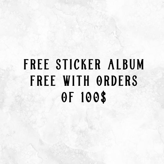 Sticker Album Free with orders of $100