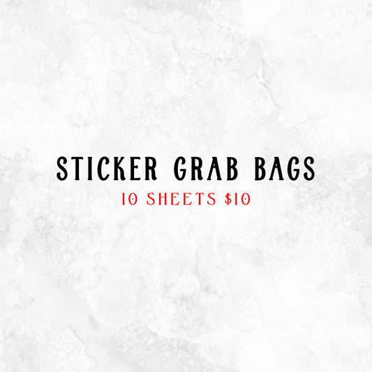 Sticker Grab Bags 10 sheets of stickers each