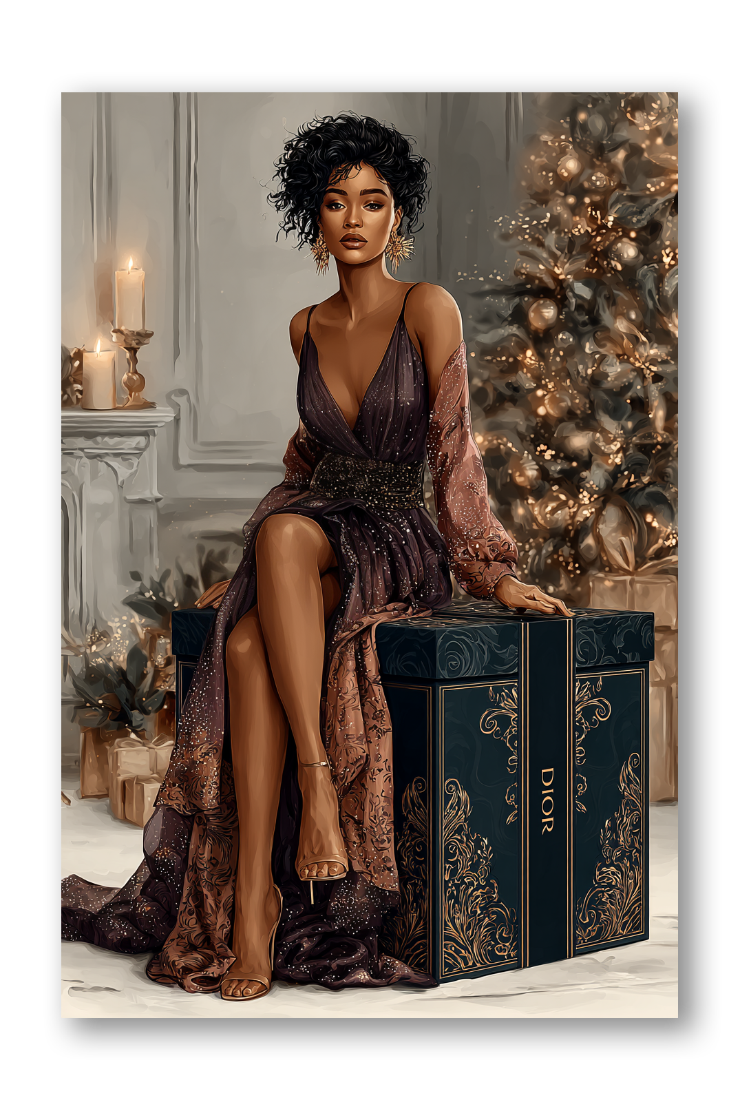 Black Fashion Girl Dashboard Stickerbook VOL 51