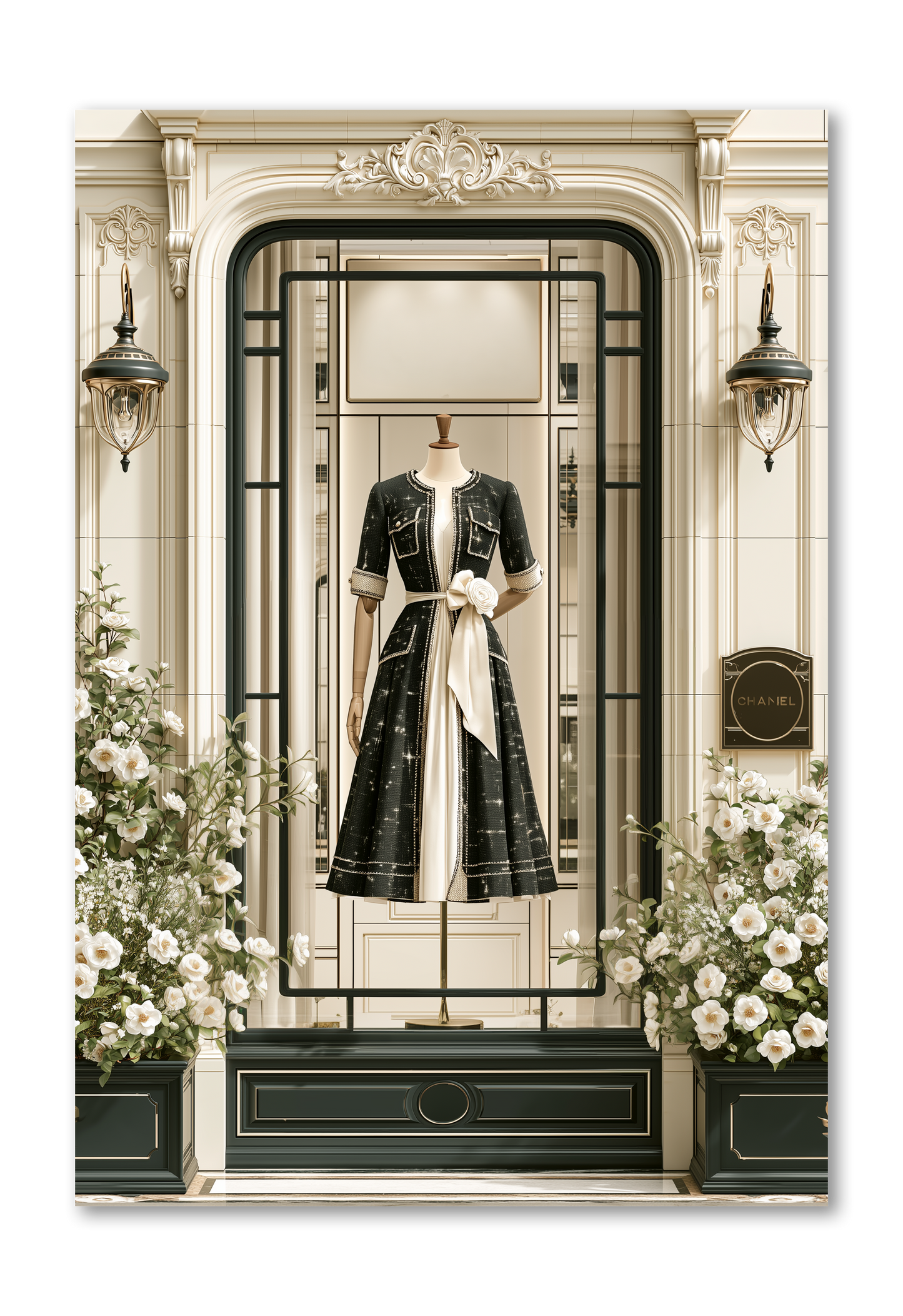 Storefront Window Camelia Boulevard Collection (Gold Foil)