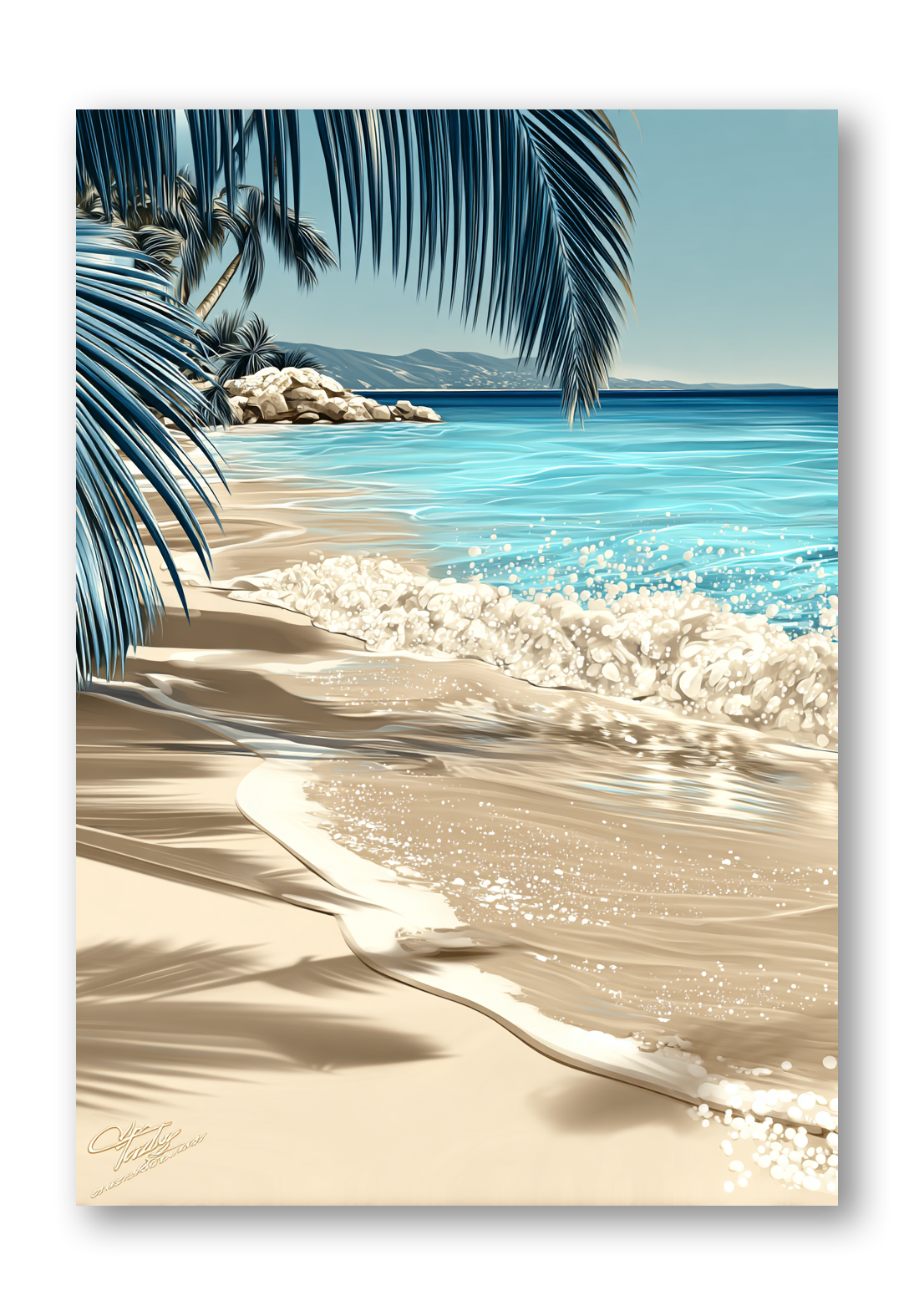 Beach Scene Dashboard Stickerbook VOL 49