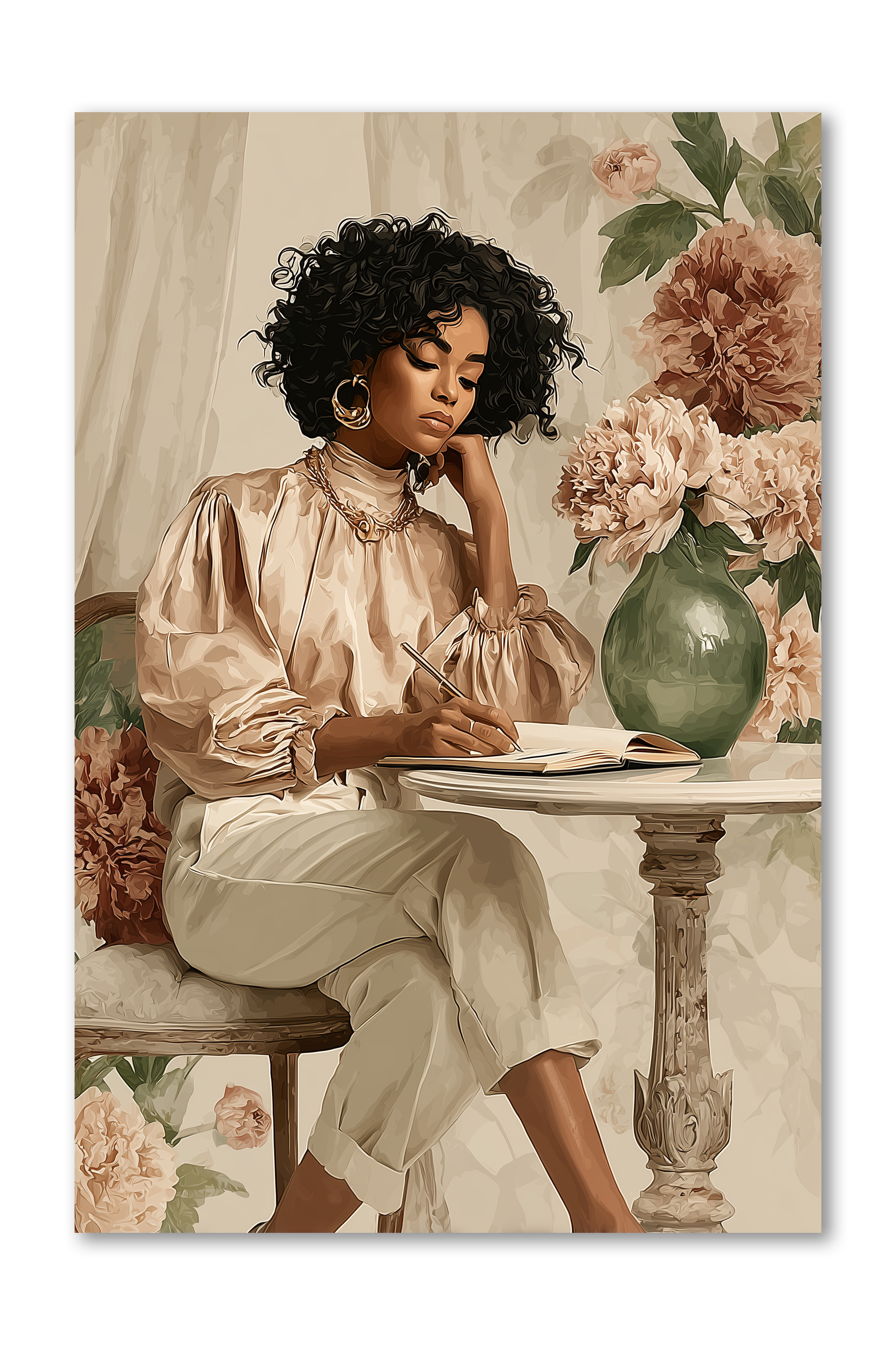 Black Fashion Girl Dashboard Quiet Luxury Collection – Rose Shadow ...