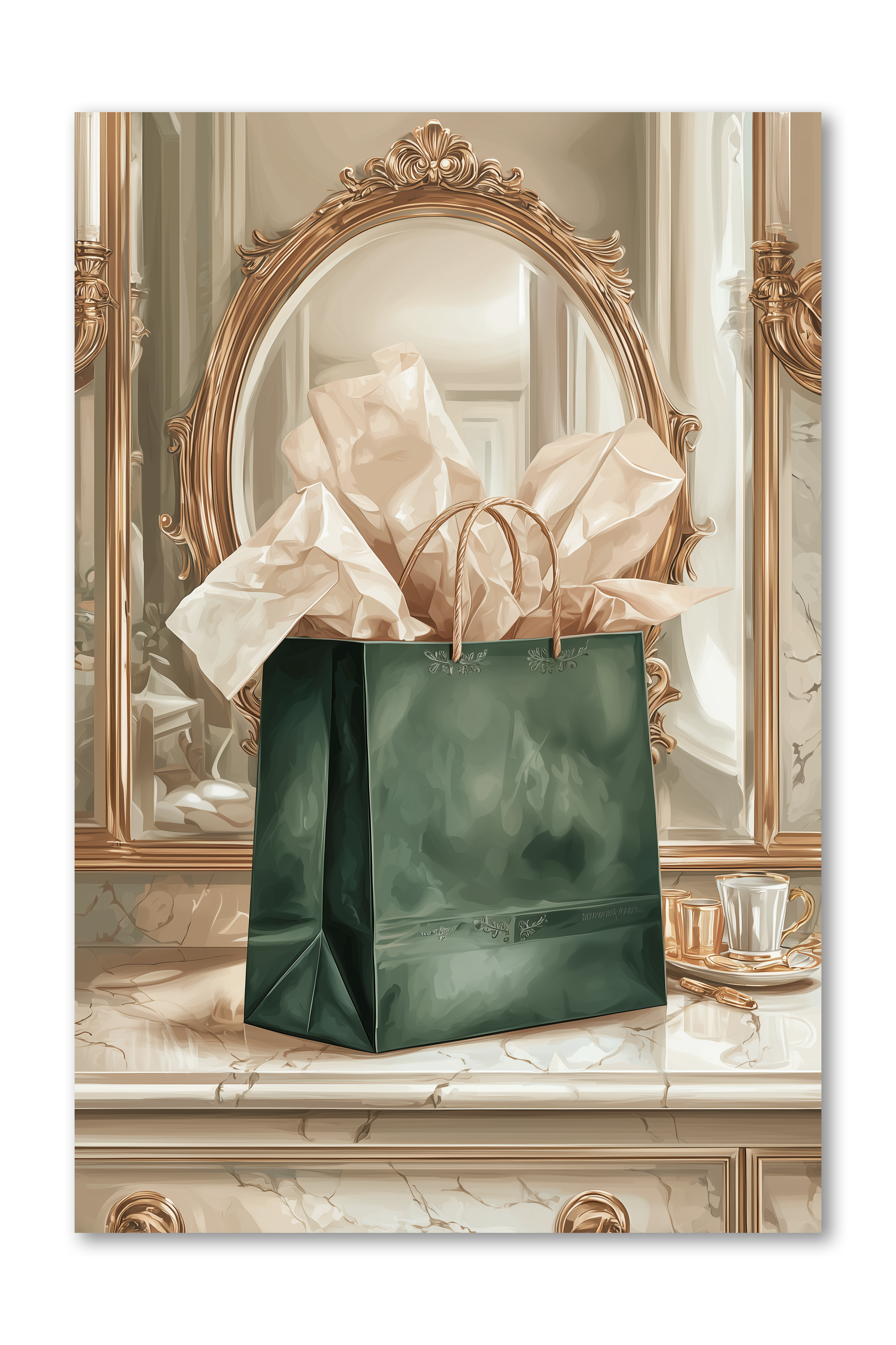 Shopping Bag Dashboard Quiet Luxury Collection (GOLD FOIL ONLY) – Rose ...