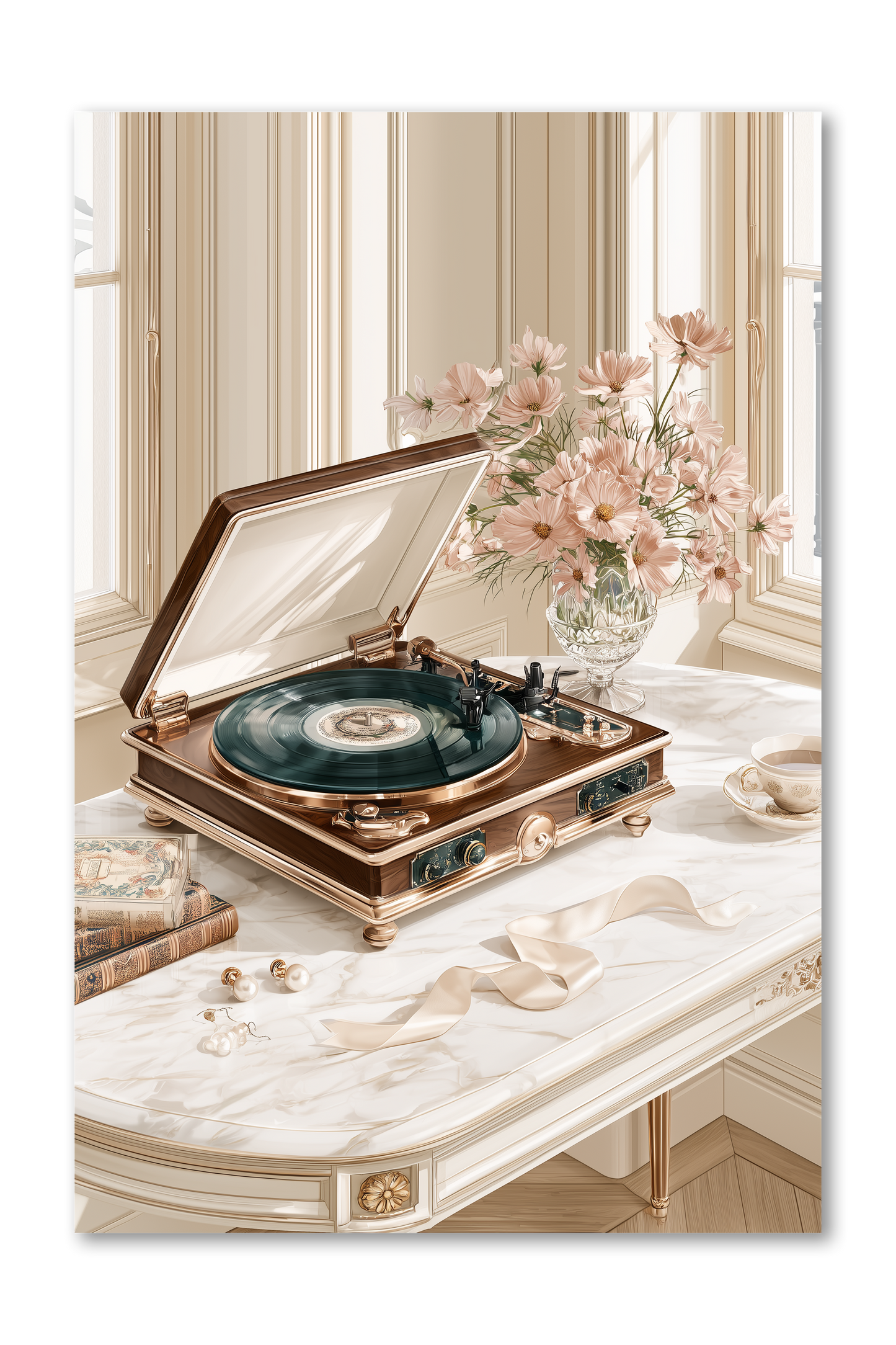 Record Player Scene Dashboard Golden Era Collection