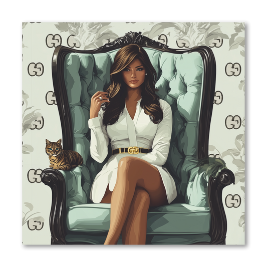 White Fashion Girl Dashboard Stickerbook VOL 43