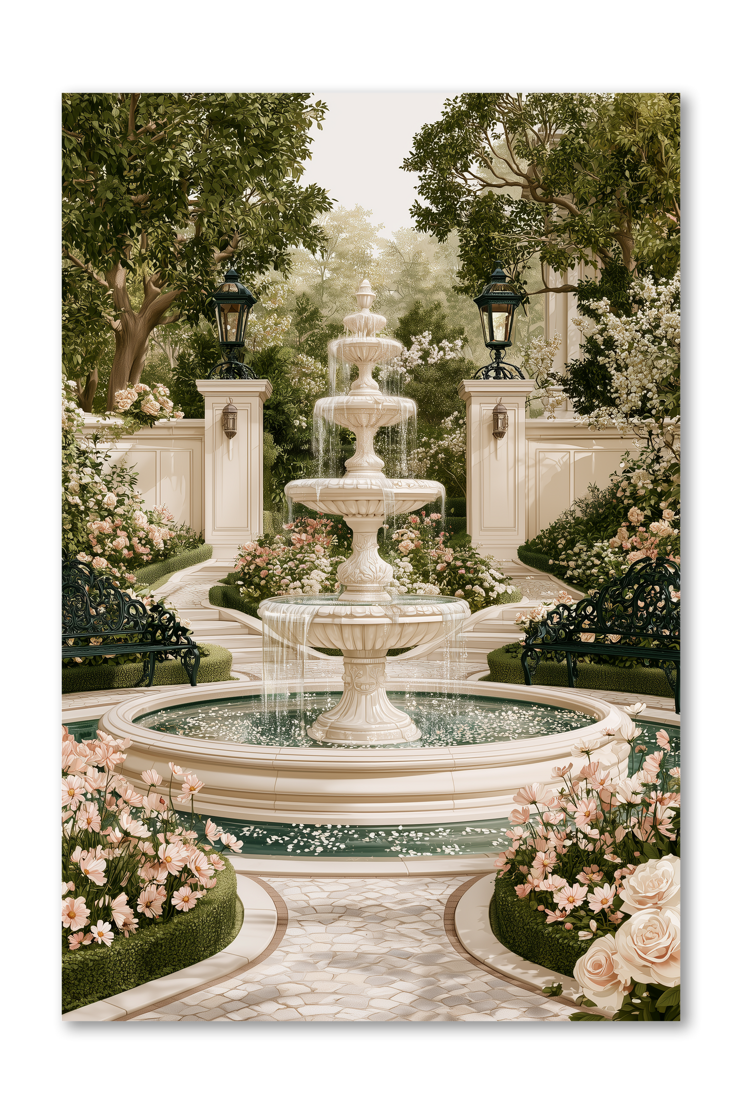 Fountain Scene Dashboard Golden Era Collection