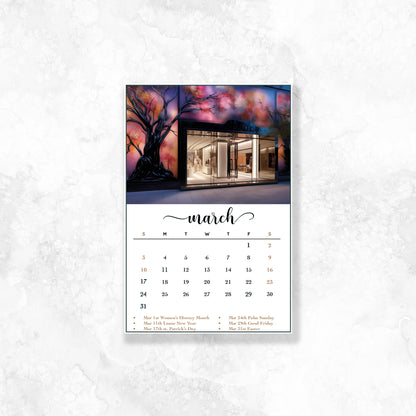 Calendar 4x6 set (All 12 Months) Gold Foil