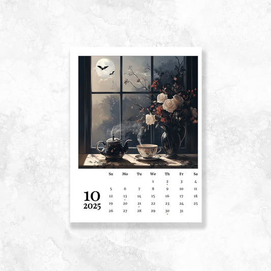 Oct Calendar Dashboard (Gold Foil Only) 2025